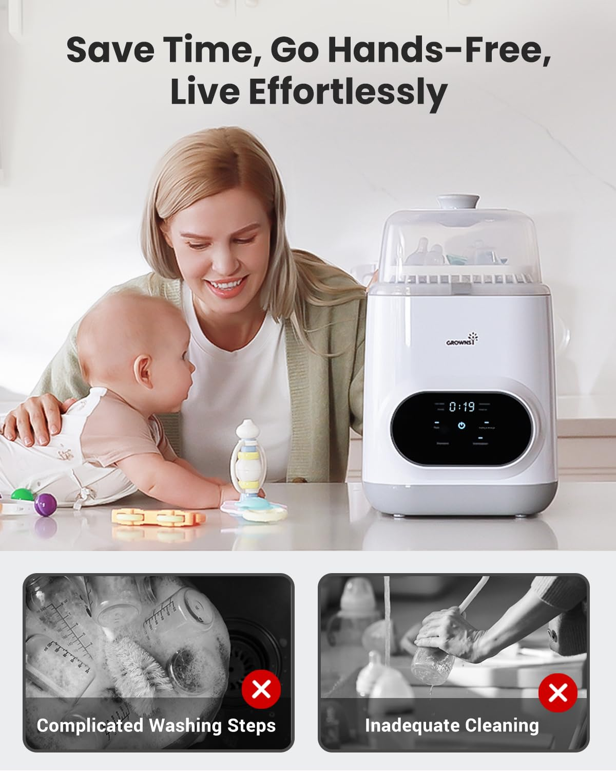 GROWNSY EaseClean Bottle Washer Pro. Image provided by GROWNSY