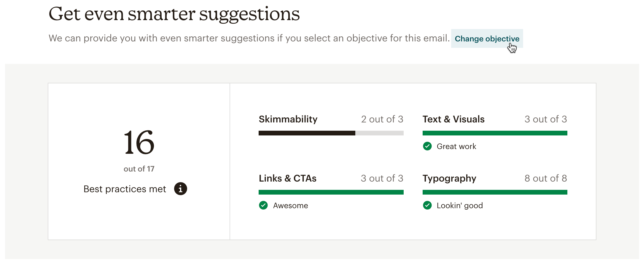 Mailchimp creative content