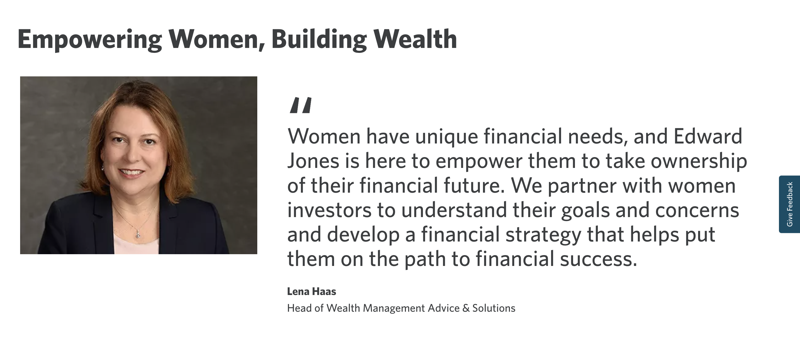 Edward Jones creative content
