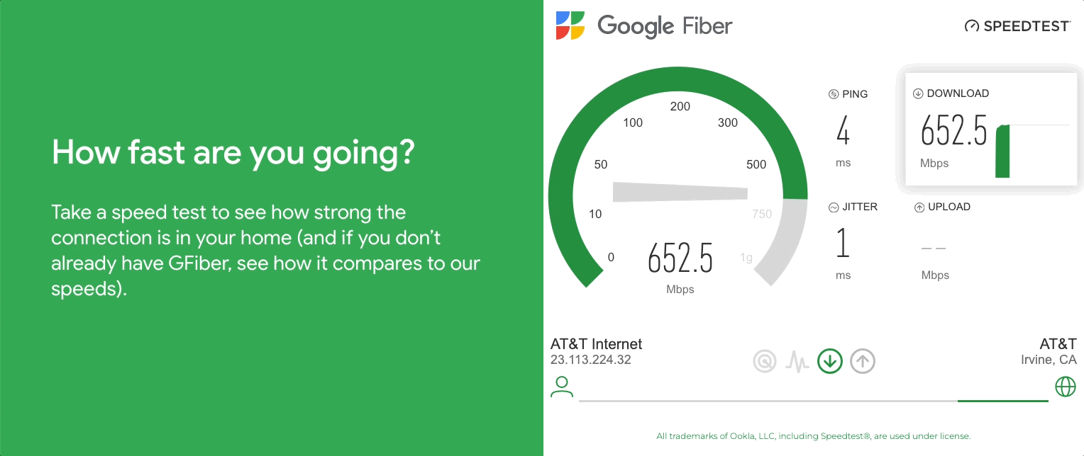 Google Fiber creative content
